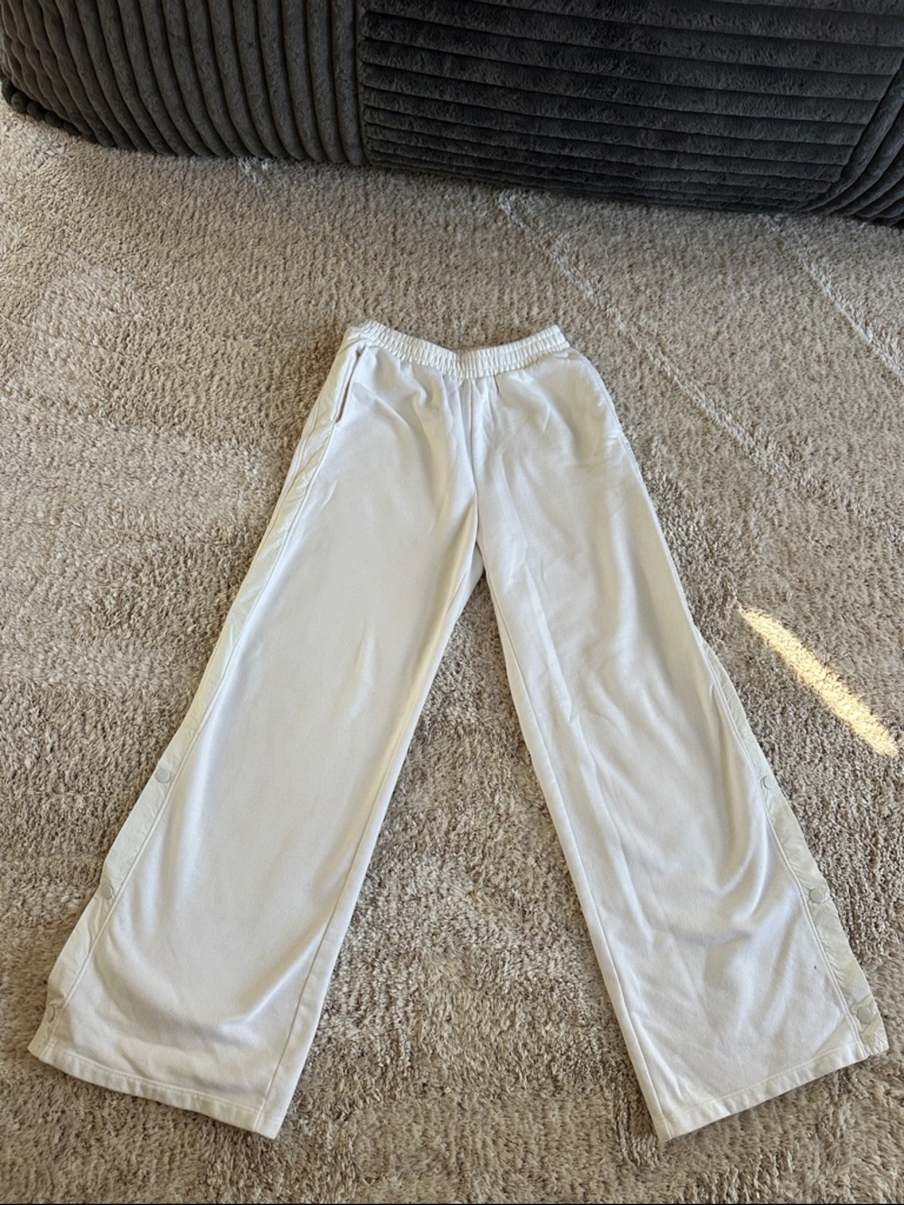 GAP Cream Wide Leg Track Pants